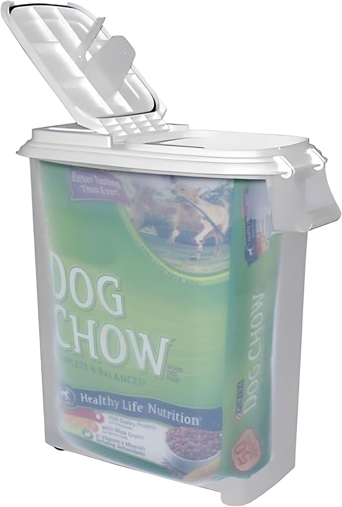 Buddeez Airtight Pet Food Storage Container - 50 QT/50 LB Capacity Dog Food Storage Container - Cat Food Container, Bird Seed Storage Container, Rolling Storage Bin, Air Tight with Handle & Scoop