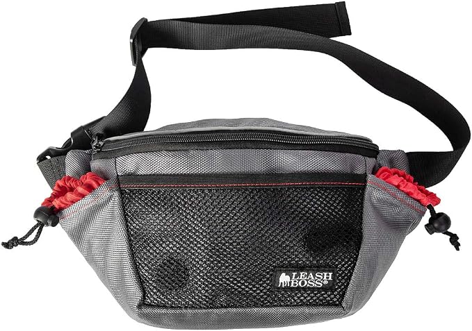 Leash Boss Dog Treat Pouch for Training | Training Treat Pouches for Pet Training | Treat Bag for Dog Training | Portable Kibble Snack Container for Pets | Fanny Pack Waist Belt Transport On The Go