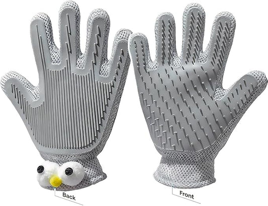 MEUOMIW - Pet Hair Remover Glove for Dogs & Cats - Deshedding Mitt & Grooming Brush - Gentle Massage Tool for Shedding Pets with Short or Long Fur - Bath Brush for Efficient Cleaning (one piece)