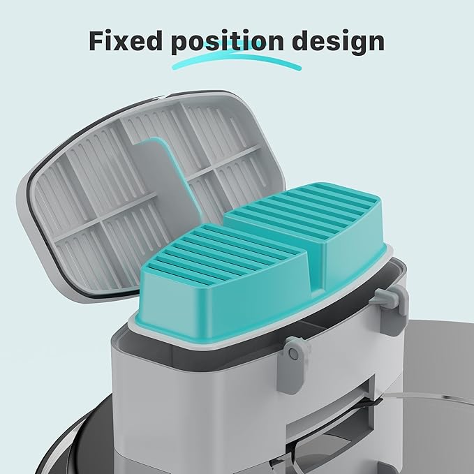 FOFNON Pet Fountain Filter Replacement: 16 Pet Water Fountain Filters for FOFNON Cat Water Fountains - 4 Months Set of Cat Fountains Filter - Including 8 Pieces of Filters + 8 Pieces Sponges