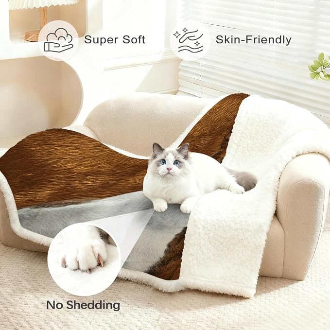 BlessLiving Basenji Throw Soft Blanket Sherpa Fleece Lined Blanket Pet and Dog Lovers Home Throw Blankets (Twin, 60 x 80 Inches)