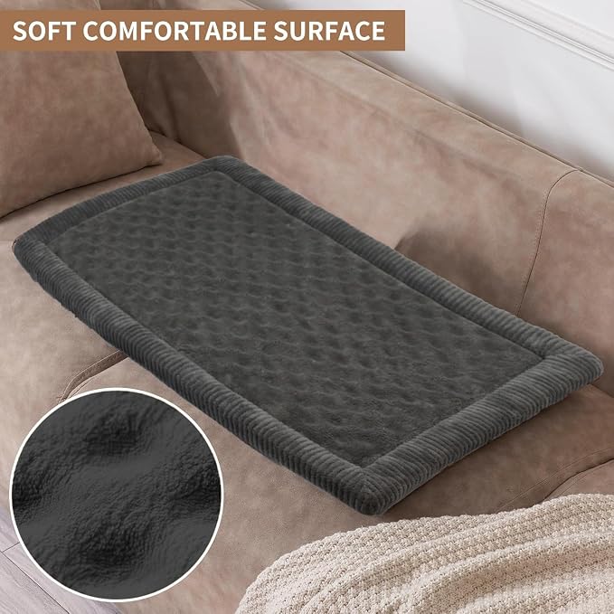MINIDEAR Dog Crate Pad, Crate Bed Non-Skid Kennel Pad, Rubber Backing Memory Foam for Dog Bed Mat, Machine Washable Dog Bed for Crate, 17"x24"