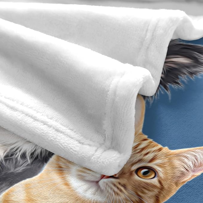 D-Story Custom Pet Blanket with Photo and Name, Personalized Dog Blankets for Cat Customized Pets Throw with Picture, Fleece Throw Blanket Gift