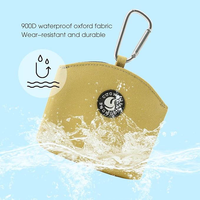Dog Treat Pouch Magnetic Closure Small Dog Training Treat Pouch Pocket Sized Small Dog Treat Pouch with Clip (Khaki)