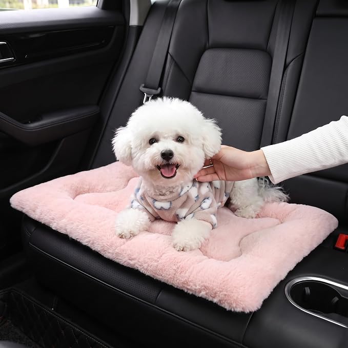 Dog Bed 24" for Metal Crate Pad, Washable Kennel Mat for Small Puppy & Cats | Soft faux rabbit fur, non-slip,machine wash/dry, plush cushioning, for crates, floors & travel, multiple sizes for all breeds