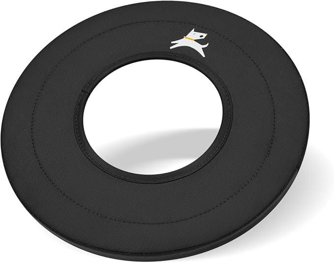 OllyDog Mini Super Flyer, Dog Flying Disc – Floating Fetch Toy, Soft on Teeth, Eco-Friendly Recycled Material, Lightweight, for Small & Medium Dogs (Raven, 9")