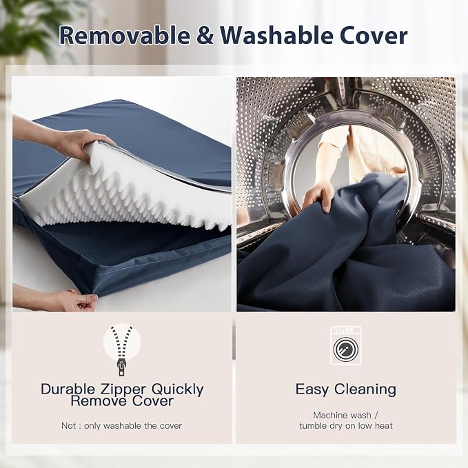 BFPETHOME Outdoor Waterproof Dog Bed for Large Dogs, Washable Cover, 36" | Outdoor & Indoor Use, Waterproof, For Medium, Large, Extra Large Dogs, Orthopedic, Egg Crate Foam, Up to 60 lbs