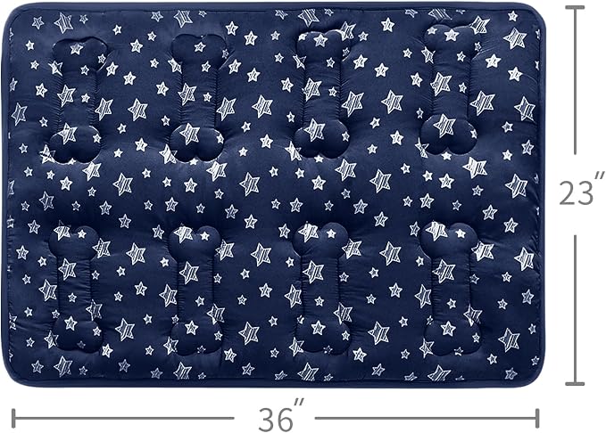 Dog Crate Pad Mat (36" X 23"), Soft Dog Bed Mat with Cute Prints | Personalized Crate Pad, Anti-Slip Bottom, Machine Washable Kennel Pad