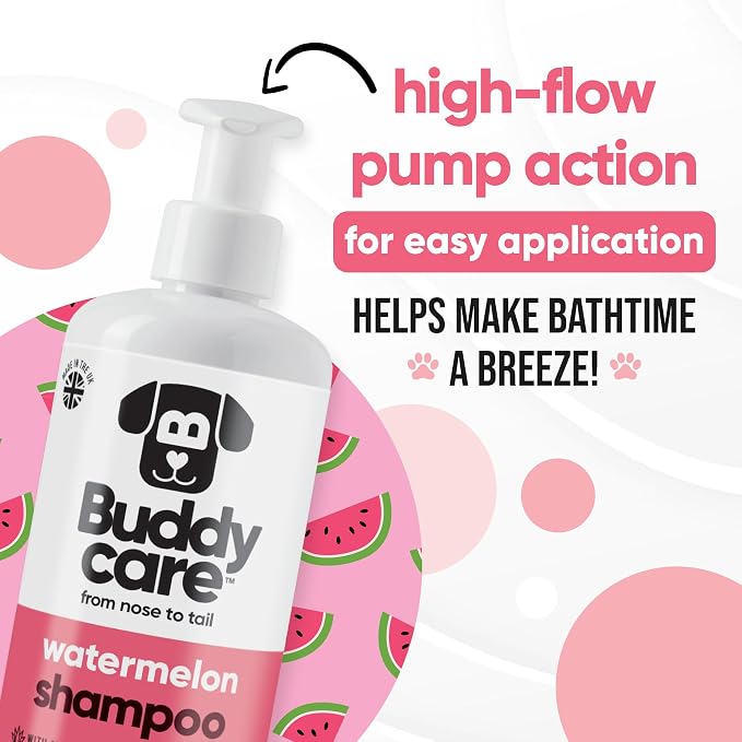 Watermelon Dog Shampoo by Buddycare | with Aloe Vera and Pro Vitamin B5 (50.72oz)