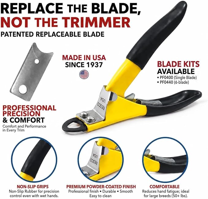 Resco Pro Pack, 6 Blade Replacement Nail Clipper Blades, Fits in All Resco Guillotine Trimmers