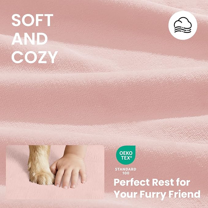OhGeni Orthopedic Waterproof Dog Bed for Medium Large Dogs, Machine-Washable Removable Cover in Easy-Clean Fabric, Reversible Memory Foam & Easy-Carry Handle, Wider and Larger, 36 inch (Pink)