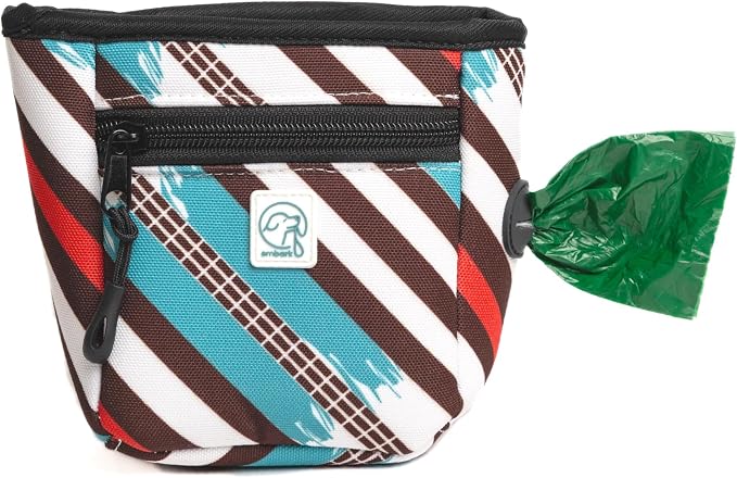 Embark Dog Treat Pouch - Waterproof Training Bag & Portable Water Bowl | Leakproof Treat Bag with Hook, Magnetic Closure, Extra Pocket for Phone & Keys with Poop Bag Outlet For Dogs - Black