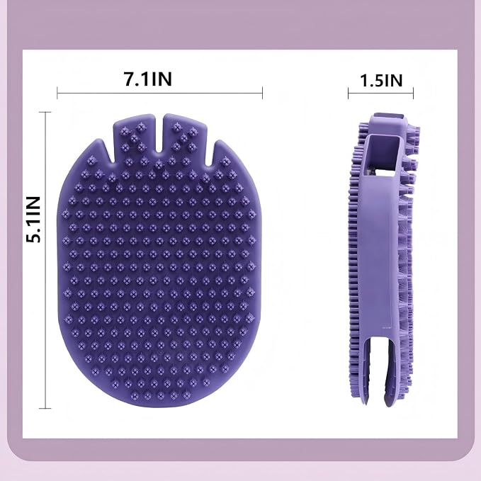 Dog Bath Brush, Dog Shampoo Brush for Shower, Pet Washing Gloves, Pet Grooming Bath Supplies, Soft Silicone