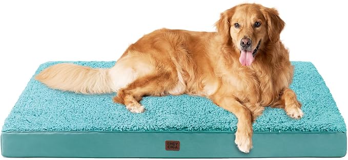 EHEYCIGA Orthopedic Dog Bed Extra Large with Removable Washable Cover, 44IN | Egg Crate Foam Support, Durable Oxford fabric, Non-Slip Bottom, Machine Washable, Soft Waterproof Plush Pet Bed Mat For Crate
