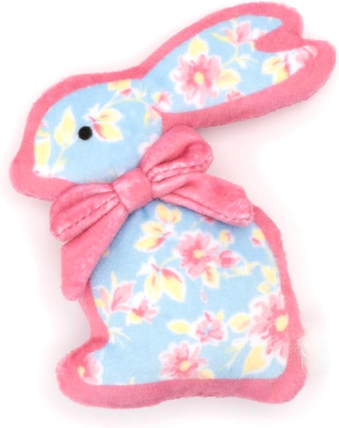 The Worthy Dog Honey Bunny Plush Cat Toy – Soft Crinkle Catnip Toy with Organic Catnip for Interactive Play, Safe Non-Toxic Materials - Blue, One Size