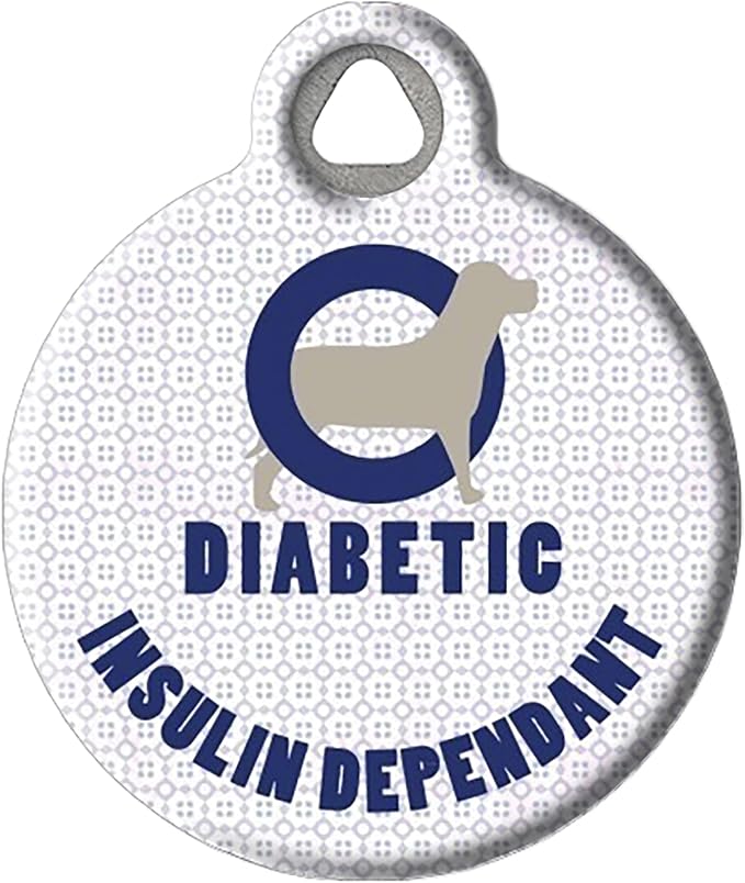 Medical-Alert Tag, Custom Pet ID Tags for Dogs and Cats, Personalized Dog Tags with Customized Identification Information - Diabetic Alert Medical - Large