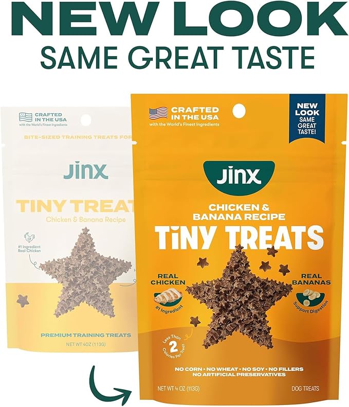 Jinx Dog Training Treats, Bite-Sized Training Treats for Dogs, Chicken, 4oz | 1 Pack Healthy Dog Treats Training with Cage Free Chicken, Vitamins for Immunity & No Fillers for Puppies, Adults & Seniors