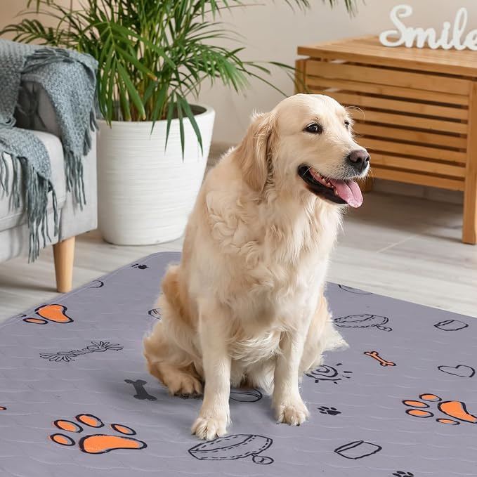 FURTIME Washable Pee Pads for Dogs, Super Absorbent, 2 Pack 41"x41" Purple | Reusable Pads for Dog Training Pads, 100% Waterproof Non-Slip Pee Pads Whelping Pads Dog Playpen Pads Crate Mat