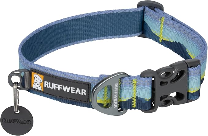 Ruffwear, Crag Dog Collar, Stylish Adventure Collar with Premium Reflective Design, Quick Release Buckle, Lightweight All-Day Comfort, Alpine Dawn, 20"-26"