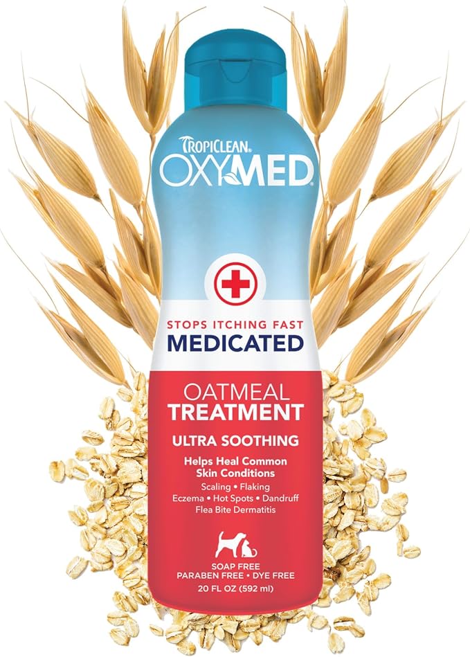 TropiClean Oxymed Medicated Cat & Dog Conditioner for Itchy Skin, 20oz