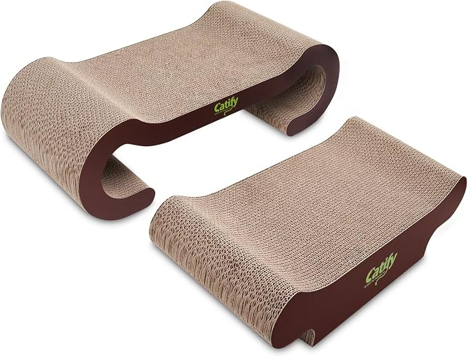 Best Pet Supplies Catify Cat Scratcher, Fun Interactive Scratchers, Posts, Poles, Claw Safe, Furniture Saver Indoor Play Support Natural Cat Behaviors Heavy Duty - Lounger I
