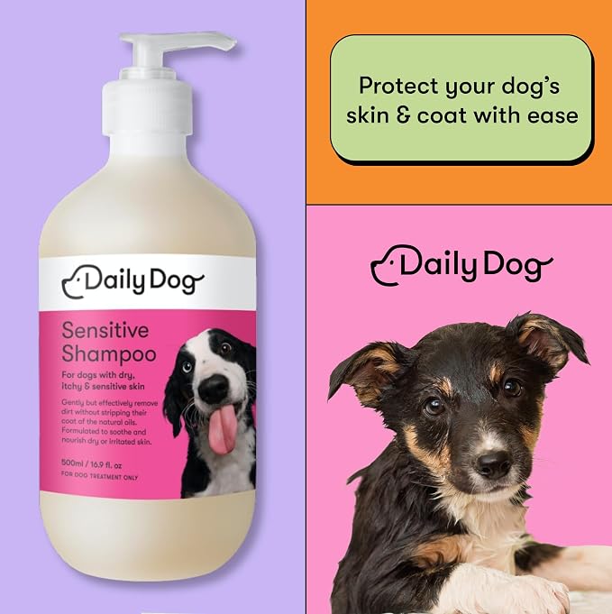 Sensitive Shampoo - Dog Shampoo For Itchy Skin, Hypoallergenic 500ml | Hypoallergenic Dog Shampoo for Sensitive and Itchy Skin