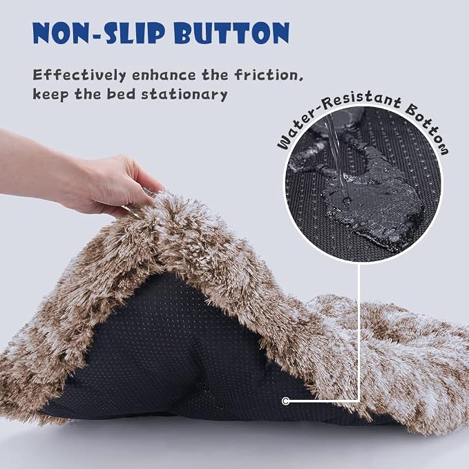 Dog Crate Pad for Large Dogs, 36 inch, Deluxe Plush Anti-Slip Pet Bed, Fully Kennel Pad