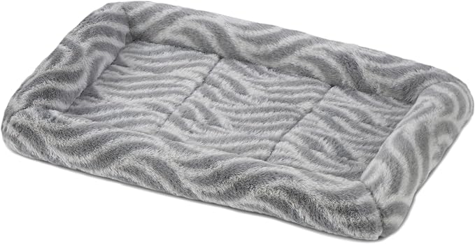 MidWest Homes for Pets QuiteTime Deluxe Wave Bolster Bed for Tiny Dogs; Easily Machine Wash and Dry; Gray; 18"; 40218-WVGY