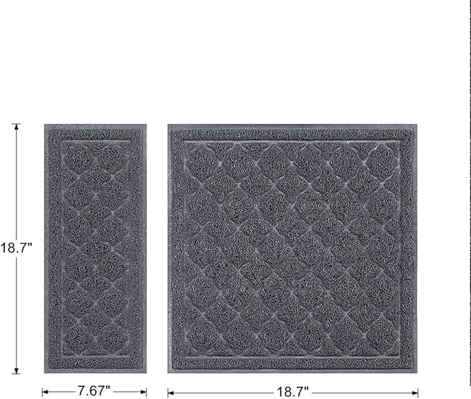 unipaws Cat Litter Trapping Mat, Litter Box Scatter Control Pad | Litter Free Floors and Urine Waterproof, Gentle on Paws, No Phthalate