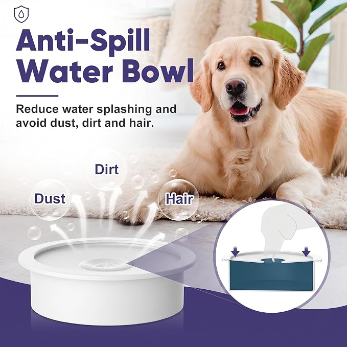 XIAZ Elevated Dog Bowls Large Breed Raised Dogs Bowl Stand Large/Medium Sized Dog Slow Feeder Dogs Bowls Food Water Stands 5 Heights Adjustable 9/11/12/14in Pet Feeder Dish Station