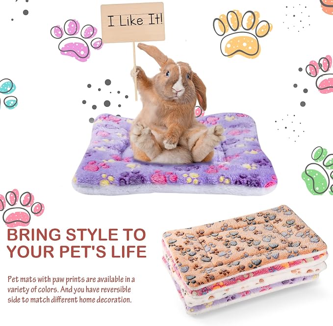 4 Pack Soft Pet Bed Mat Small Dog Crate Fleece | Tuanse Soft Pet Beds Mat Small Dog Crate Fleece,13 X 10 Inches,Vivid Color