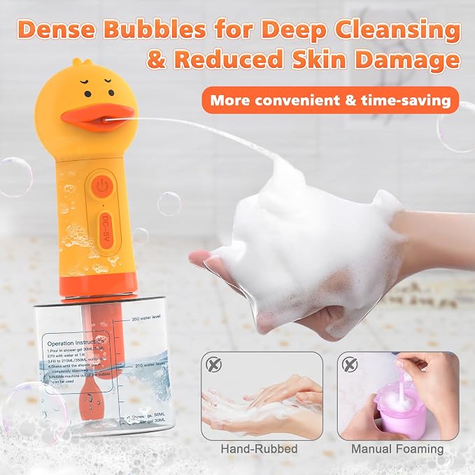 Homrich Electric Dog Soap Dispenser, Automatic Dog Cleaning Foam Machine, Dog Shampoo Sprayer with Brush for Dog and Cat Bathing, Shampoo Foamer for Pet Bathing, Bathroom, Kitchen Sink