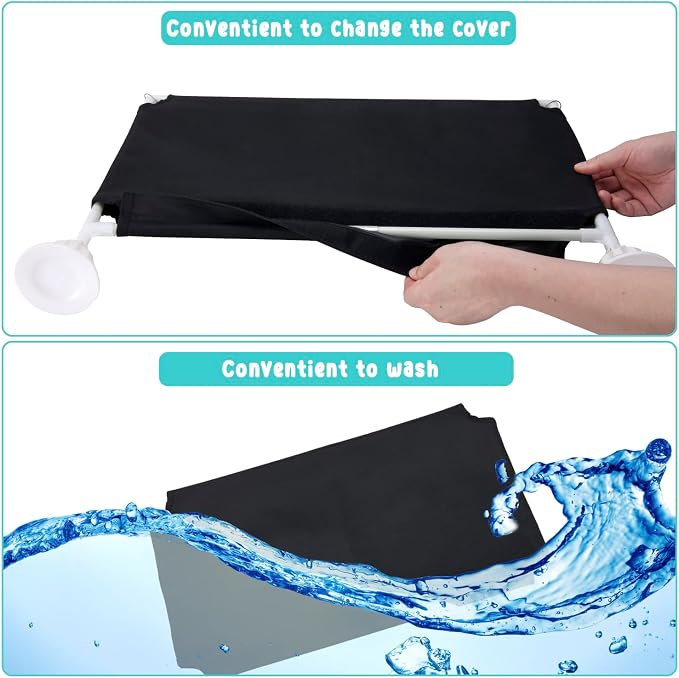 Cat Window Perch, Cat Window Hammock with Space Saving Design, Mounted by Powerful Screw Suction Cups, is Safety and Sturdy Bed for cat