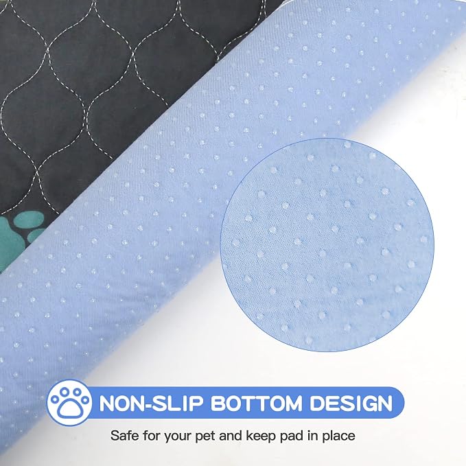 Washable Pee Pads for Dogs, 48'' x 48'' Large Reusable Puppy Pads, 2 Pack | Super Absorbent, Leakproof, Machine Washable, Reusable Dog Pee Pads, Large Playpen Mat, Whelping Pad