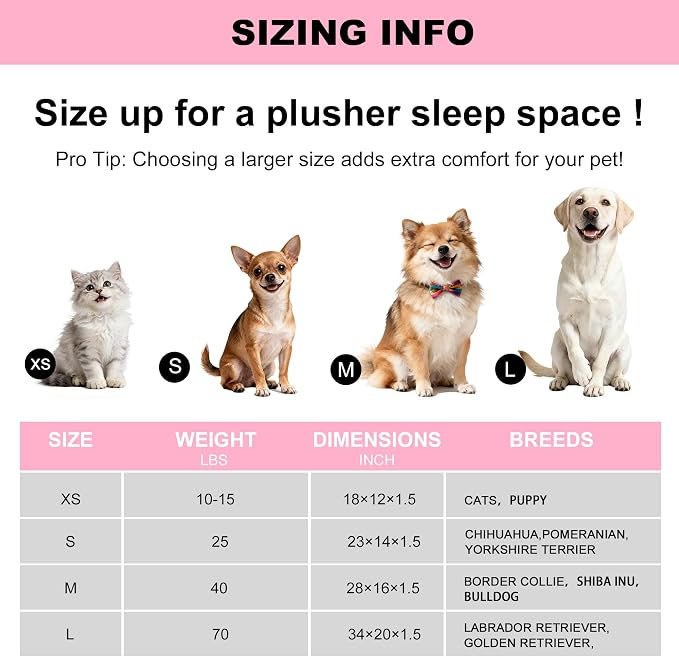 pobopobo Dog Crate Pad, Ultra Soft & Anti-Slip Kennel Mat, Secure Fit for Metal Crates & Dog Cages, Washable Cozy Bed for Extra Small Dogs & Cats (Pink, XS(18"*12"*1.5"))