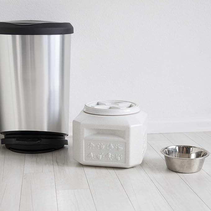 Gamma2 Vittles Vault Dog Food Storage Container with Airtight Lid, holds up to 10-15 Pounds of Dry Pet Food, Cat Kibble and Bird Feed, BPA Free, Made in USA, Without Scoop