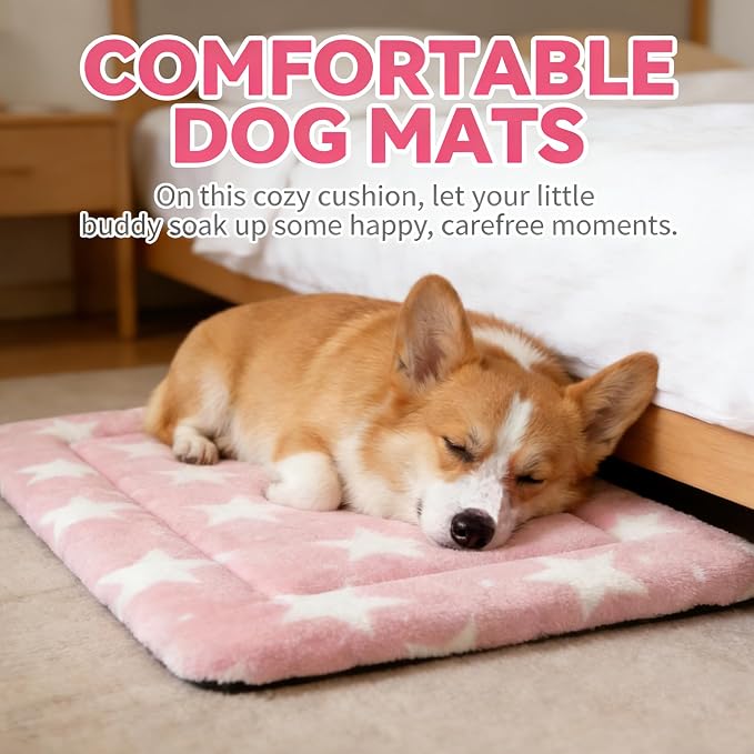 Dog Bed Mat - Reversible Dog Crate Bed Mats, Soft & Breathable Kennel Pad, Durable Crate Bed for Small Medium Large Dogs & Cats
