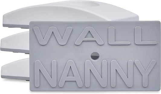 Wall Nanny - Dog Gate Wall Protector (Made in USA) Protects Walls and Doorways from Pet Gates - for Pressure Mounted Indoor Safety Baby Gates (4 Pack) White