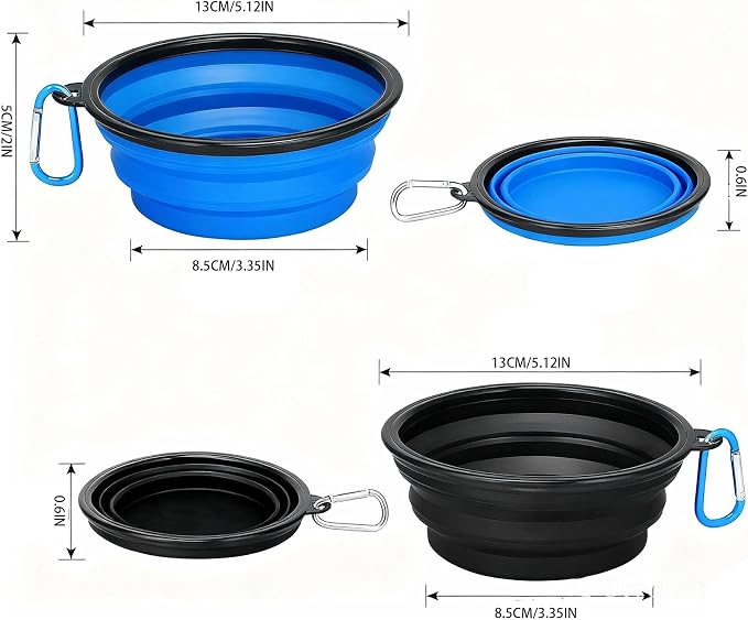 Dog Treat Pouch and Collapsible Bowl Set for Training & Walking - Weatherproof Nylon Treat Bag with Multitasking Storage Pockets, Adjustable Belt & Shoulder Strap Suit for Pet Walking Hiking