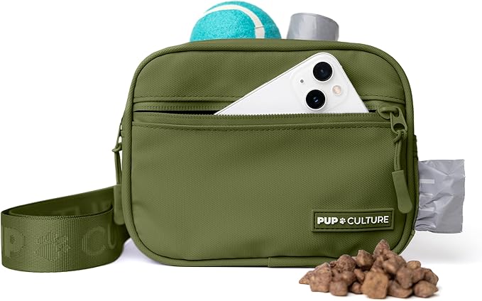 Dog Treat Pouch with Poop Bag Dispenser and Removable Treat Pouch | Cross Body Dog Walking Bag | The Perfect Puppy Training Tool and Even Better Gift