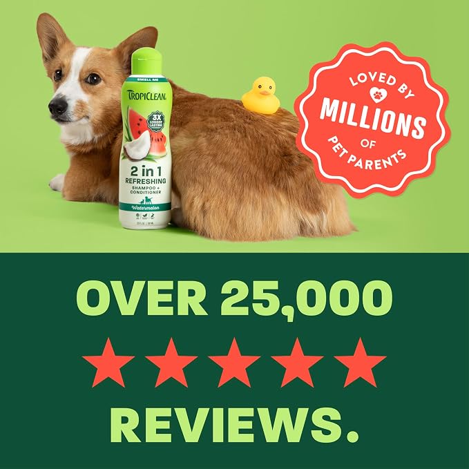 TropiClean Dog Perfume Spray, 3X Longer-Lasting Watermelon Scent, 10oz