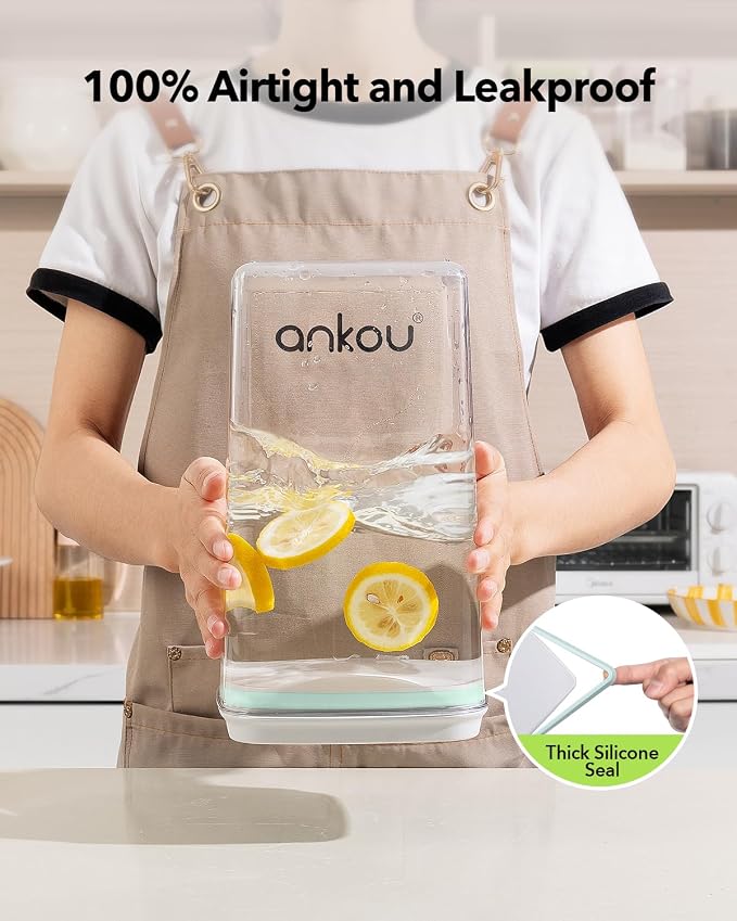 Airtight Food Storage Container with Pop Lid & 130ml Scoop, 4L/4.2qt *4 BPA-Free Cereal, Rice, Flour, Pasta & Snack Container, Stackable & Durable,Kitchen Pantry Organizer