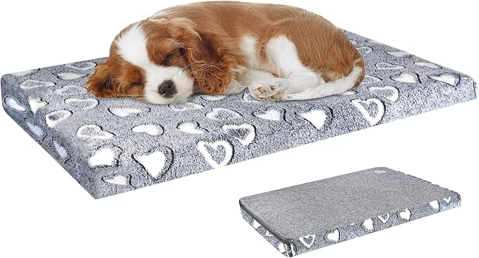 VANKEAN Reversible Cool/Warm Crate Mat Waterproof Washable Firm S-XXL Grey