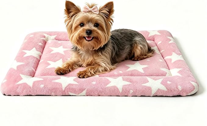 Dog Bed Mat - Soft Crate Pad for Kennel, Durable Pet Bed for Small Dogs & Cats - Comfort Support for Pet Crate, Cage, House