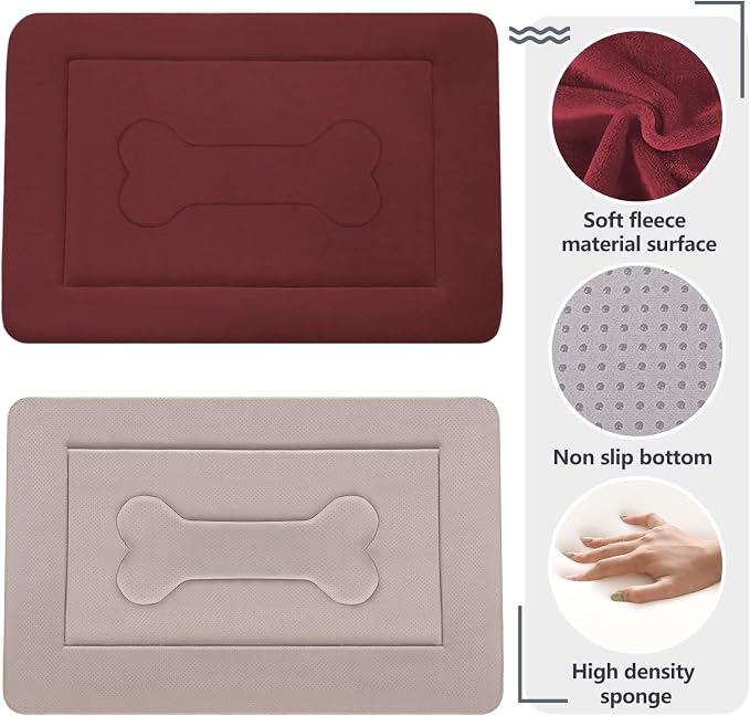 Medium Dog Bed Crate Mat 36 in Non-Slip Washable Soft Mattress Kennel Pads