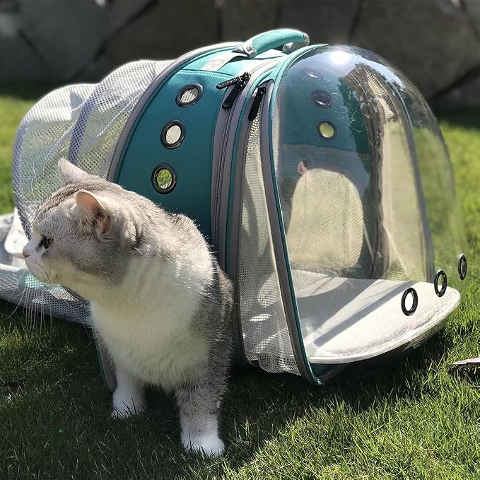 Dual Expandable Cat Backpack Carrier, Fit up to 20 lbs, Expandable Pet Carrier Backpack for Cat and Small Puppy