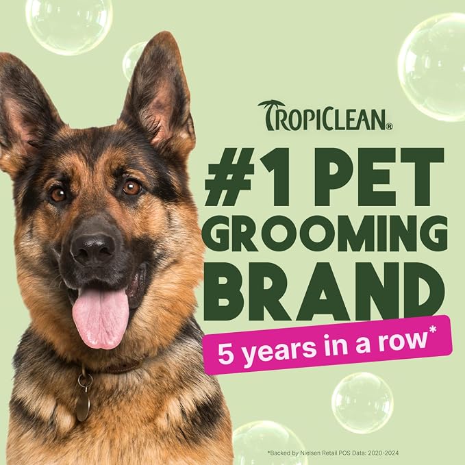 TropiClean No Rinse Waterless Dog Shampoo, Berry & Coconut Scent, 7.4oz
