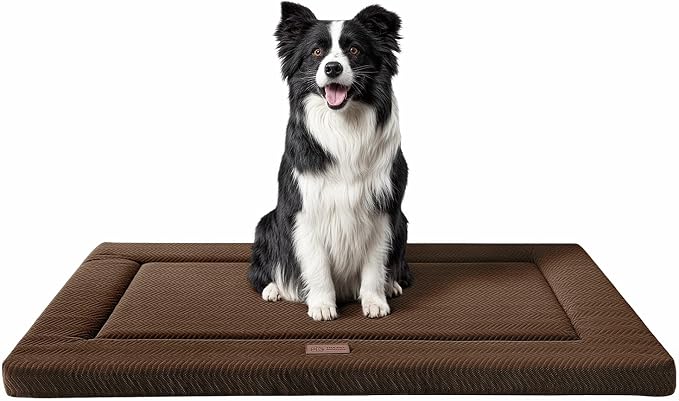 Dog Bed for Crate, Small Dog Crate Beds, Washable Pet Bed Mat Kennel Pad | 30" Medium Pet Beds Mat W/ Soft Wavy Plush Comfortable Anti-Slip Sleeping Mattress for Dogs & Cats