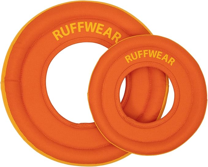 Ruffwear, Hydro Plane Dog Flying Disc, Soft Buoyant Foam Floating Fetch Toy, Lightweight Interactive Water & Snow Toy, Gentle on Teeth, Durable Year-Round Outdoor Play, Tangelo Orange, 9", Medium