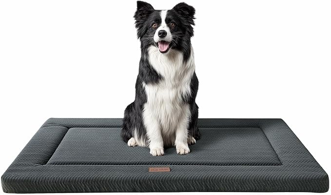 Dog Bed for Crate, Medium/Large Dogs Crate Bed,Washable Dog Beds Kennel Mat | 36" Pet Beds Mat W/ Soft Wavy Plush Comfortable Anti-Slip Sleeping Mattress for Dogs & Cats